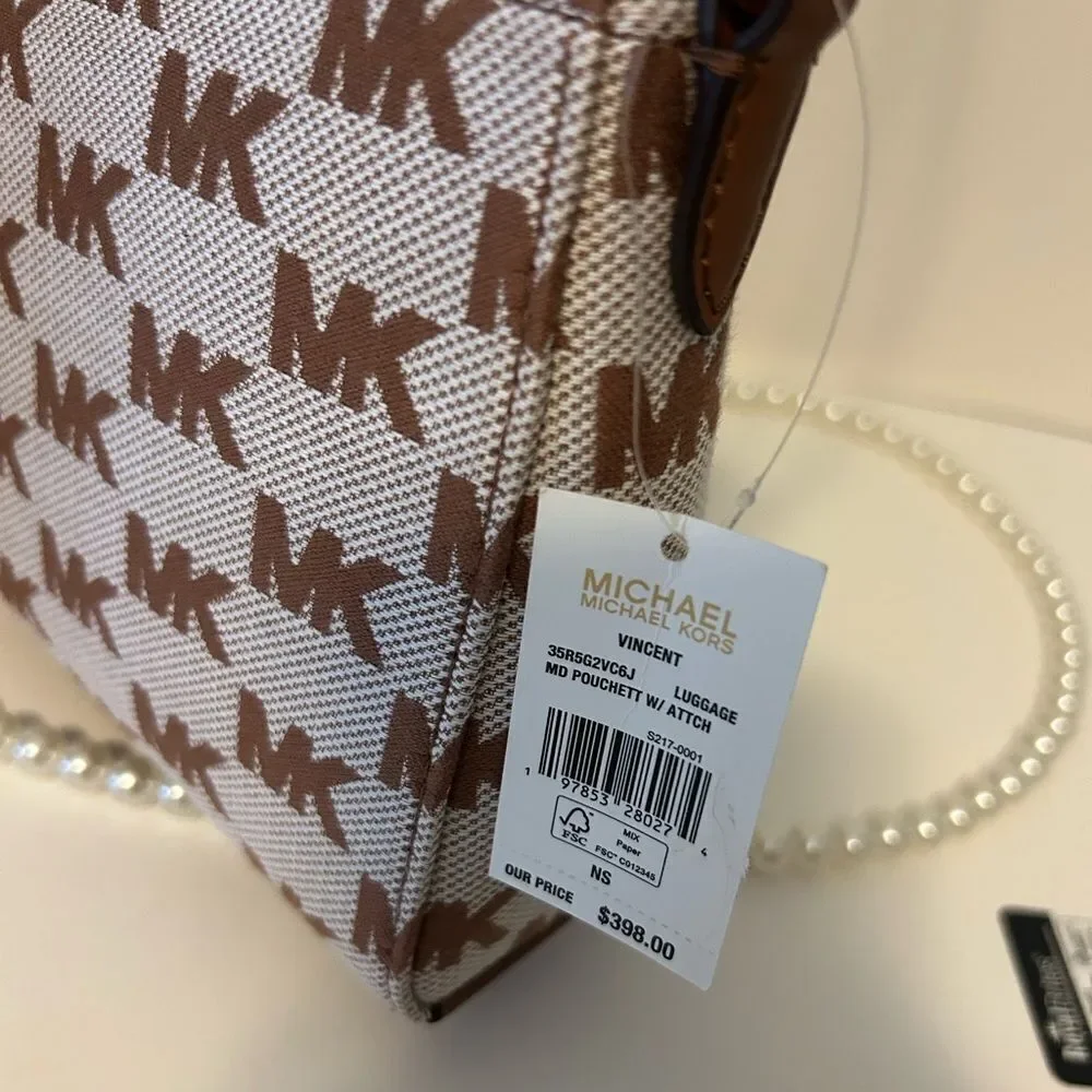 Michael Kors Brown Signature Logo shoulder bag NWT